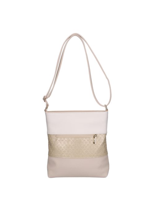 Karen N 099 fehér arany bézs rostbőr táska