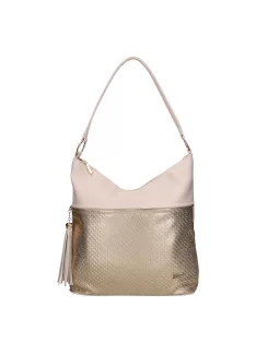 Karen 2522 bézs arany TT3 rostbőr táska