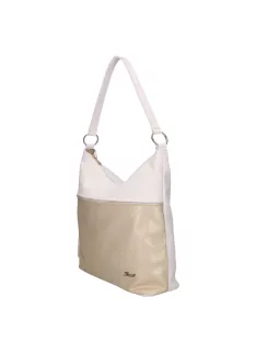 Karen 2522 fehér arany rostbőr táska