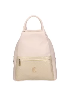 Karen D 694 bézs arany rostbőr táska