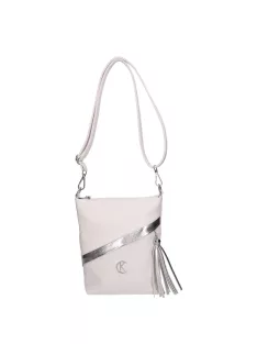 Karen 2501 fehér ezüst rostbőr táska