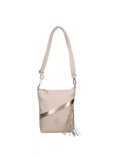 Karen 2501 bézs Dk arany rostbőr táska