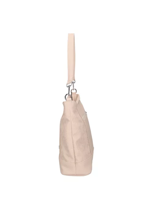 Karen 9441 bézs virág rostbőr táska