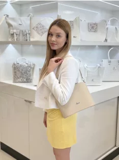 Karen S 087 bézs mintás rostbőr női táska
