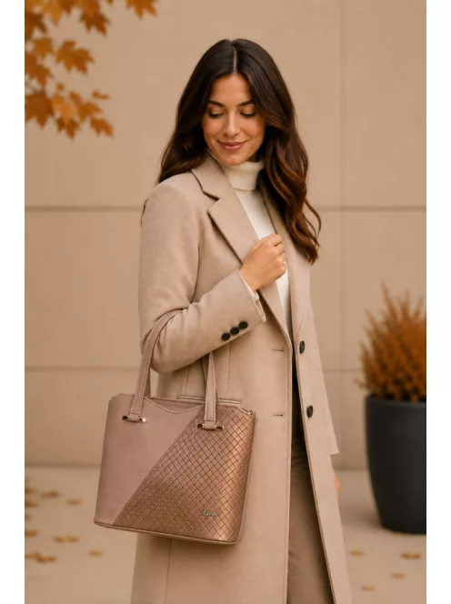 Karen 2540 drapp bronz rostbőr női táska