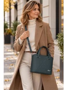 Karen 2540 zöld rostbőr női kézitáska – elegáns Karen rostbőr női kézitáska