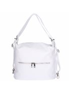 Válltáska/Hátizsák OLASZ BŐR 01053 fehér elöl cipzár