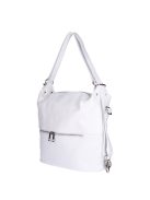 Válltáska/Hátizsák OLASZ BŐR 01053 fehér elöl cipzár