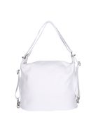 Válltáska/Hátizsák OLASZ BŐR 01053 fehér elöl cipzár