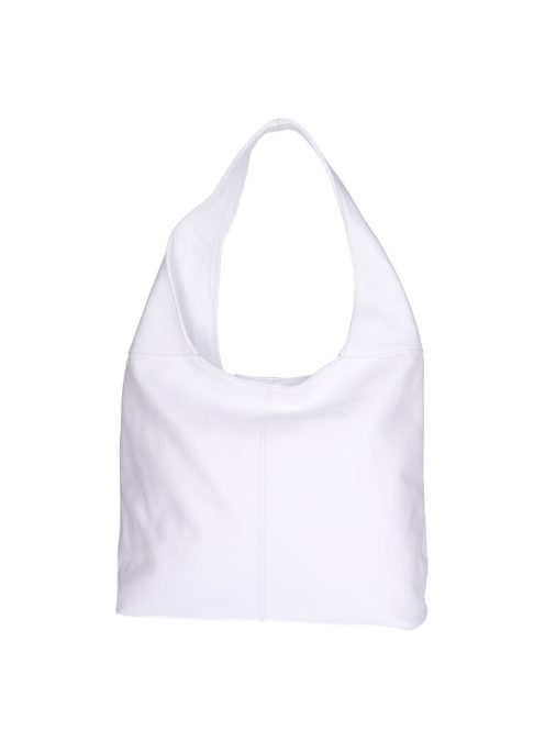 Táska Olasz bőr 5241 fehér shopper női