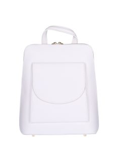 Hátizsák/Válltáska OLASZ BŐR elöl zsebes fehér női