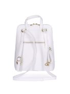 Hátizsák/Válltáska OLASZ BŐR elöl zsebes fehér női