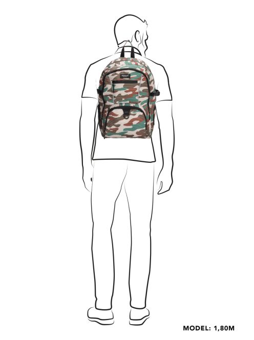 Beagles Urban Originals barna terepmintás laptoptartós hátizsák 17,3"