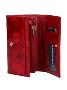 Gregorio BT-114 piros lepkés lakk bőr női pénztárca