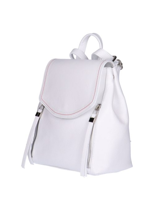 Olasz bőr 0120 fehér női hátizsák