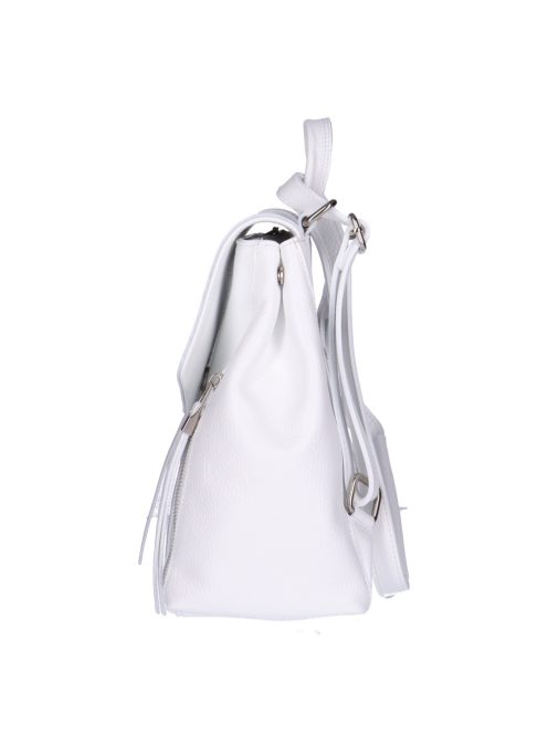 Olasz bőr 0120 fehér női hátizsák