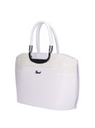 Karen 9079 bis fehér virágos rostbőr női kicsi kézitáska