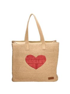 Piero Erbacci Natural Life drapp női szalma válltáska