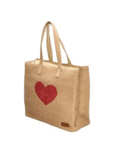 Piero Erbacci Natural Life drapp női szalma válltáska