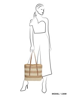   Piero Erbacci Natural Life drapp-bézs női szalma válltáska