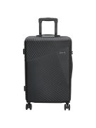 Beagles Marbella fekete 4 kerekű közepes bőrönd