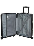 Beagles Marbella fekete 4 kerekű közepes bőrönd