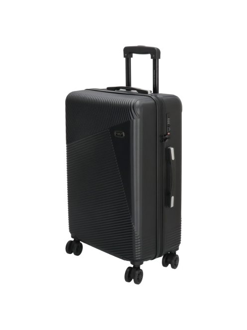 Beagles Marbella fekete 4 kerekű közepes bőrönd