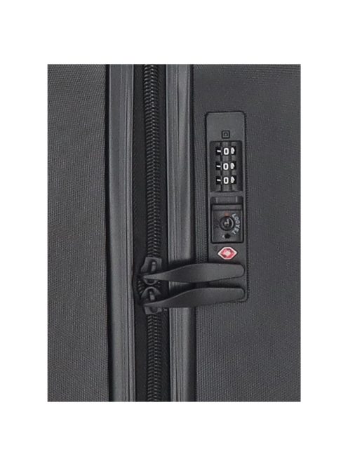 Beagles Marbella fekete 4 kerekű közepes bőrönd