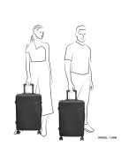 Beagles Marbella fekete 4 kerekű közepes bőrönd