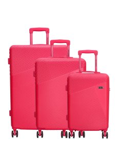   Beagles Marbella rózsaszín 4 kerekű 3 részes bőrönd szett