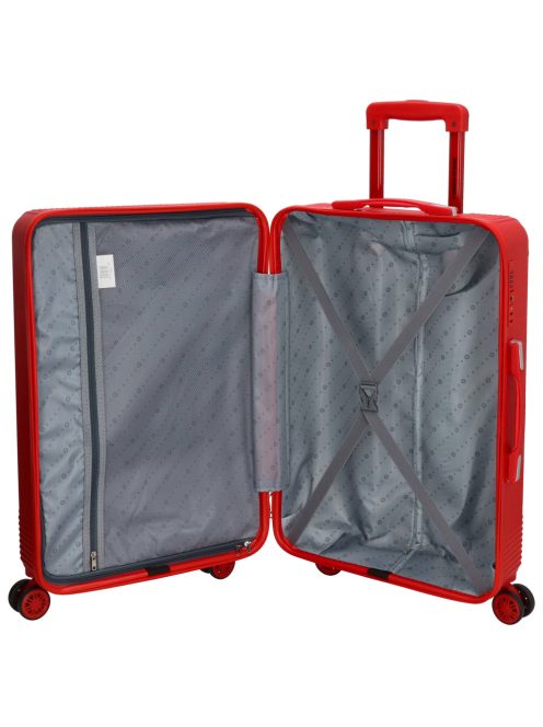 Beagles Marbella piros 4 kerekű közepes bőrönd