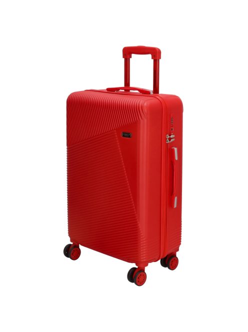 Beagles Marbella piros 4 kerekű közepes bőrönd