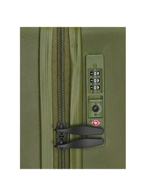 Beagles Marbella zöld 4 kerekű 3 részes bőrönd szett