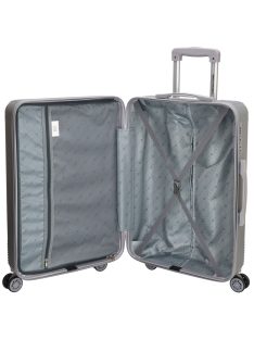 Beagles Marbella ezüst 4 kerekű közepes bőrönd