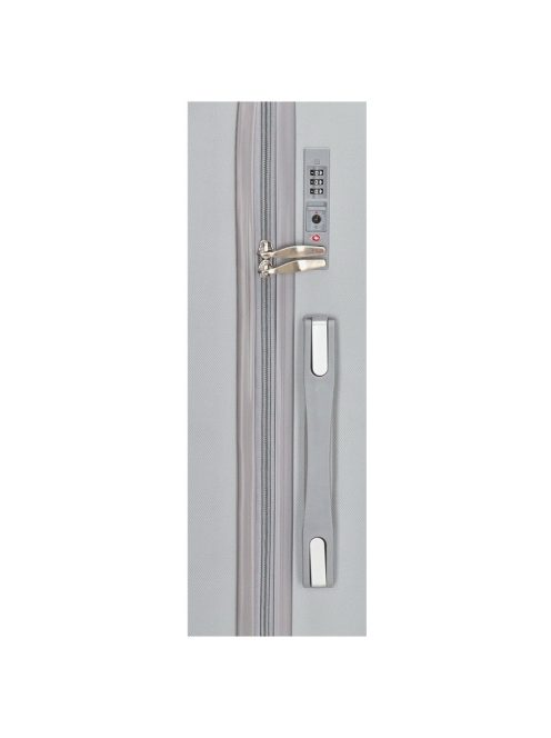 Beagles Marbella ezüst 4 kerekű közepes bőrönd