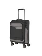 TRAVELITE Viia M antrazit 4 kerekű bővíthető közepes bőrönd 