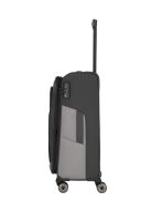 TRAVELITE Viia M antrazit 4 kerekű bővíthető közepes bőrönd 