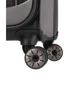 TRAVELITE Viia M antrazit 4 kerekű bővíthető közepes bőrönd 