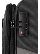 TRAVELITE Viia M antrazit 4 kerekű bővíthető közepes bőrönd 