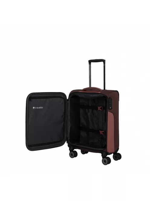 TRAVELITE Viia S rozé 4 kerekű kabin bőrönd 