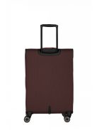 TRAVELITE Viia M rozé 4 kerekű bővíthető közepes bőrönd 