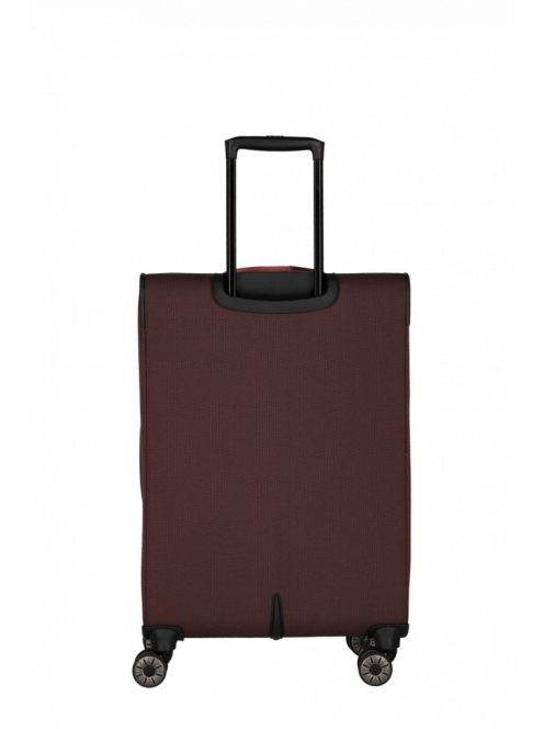 TRAVELITE Viia M rozé 4 kerekű bővíthető közepes bőrönd 