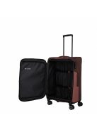 TRAVELITE Viia M rozé 4 kerekű bővíthető közepes bőrönd 