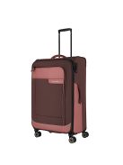 TRAVELITE Viia L rozé 4 kerekű bővíthető nagy bőrönd 