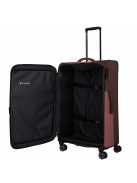 TRAVELITE Viia L rozé 4 kerekű bővíthető nagy bőrönd 