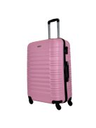 Leonardo Da Vinci Modena rózsaszín 4 kerekű nagy bőrönd