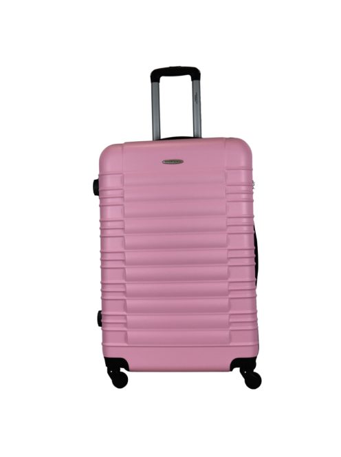 Leonardo Da Vinci Modena rózsaszín 4 kerekű nagy bőrönd