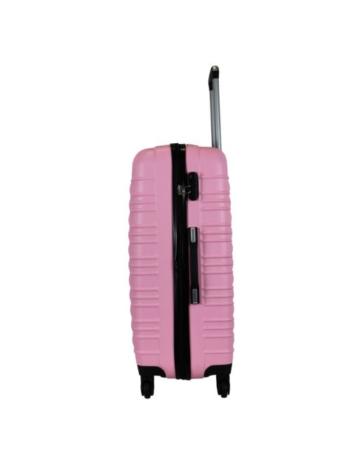 Leonardo Da Vinci Modena rózsaszín 4 kerekű nagy bőrönd