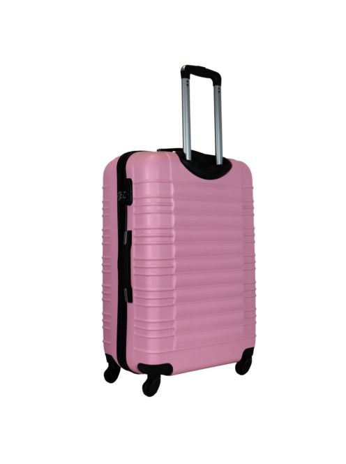 Leonardo Da Vinci Modena rózsaszín 4 kerekű nagy bőrönd