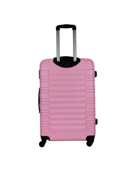 Leonardo Da Vinci Modena rózsaszín 4 kerekű nagy bőrönd